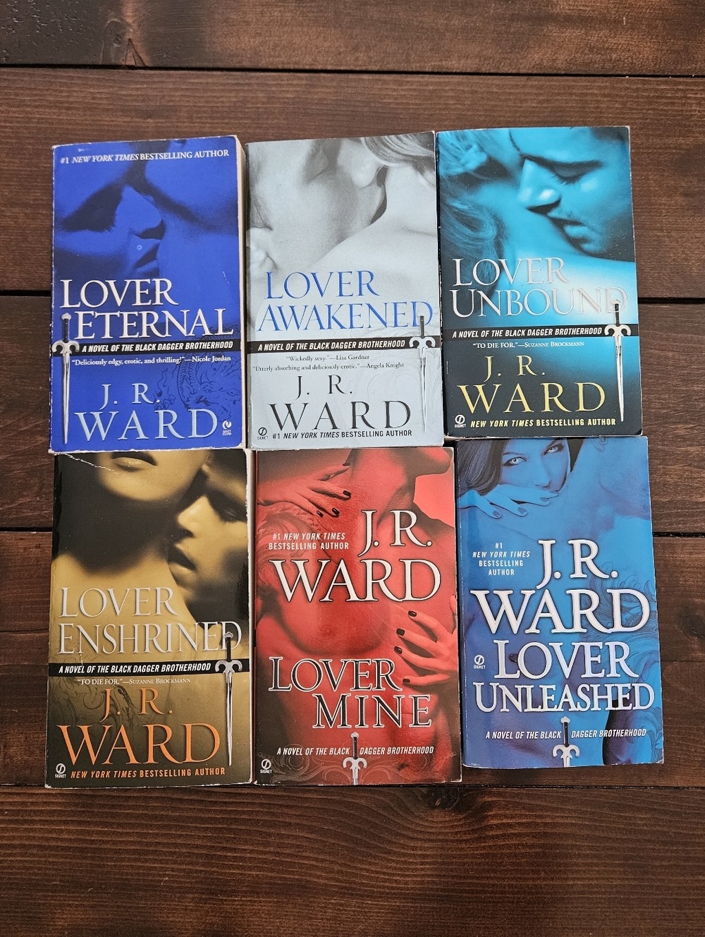 J.R Ward 6 Book Lot Black Dagger Brotherhood Series Paperback Paranormal Romance